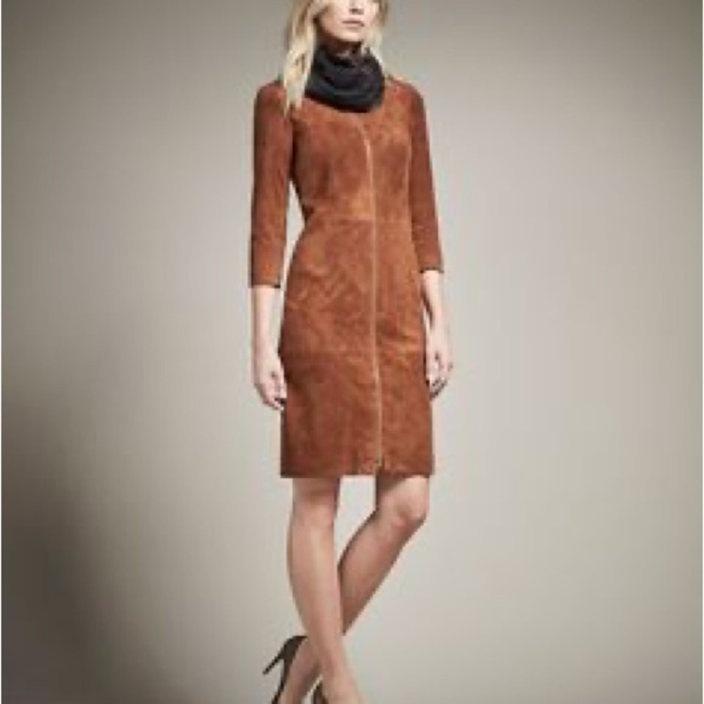 Stunning!! Carlisle Brown Suede 3/4 Long Sleeve Dress or Coat